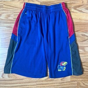 Kansas Jayhawks KU Basketball Shorts Adult Small Colosseum Blue Athletic NCAA